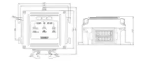 Engineering View of the External Dimensions of the MMN100 Series Receiver